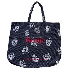 NWOT Rouje Large Black & White Cotton Graphic Logo Tote Bag